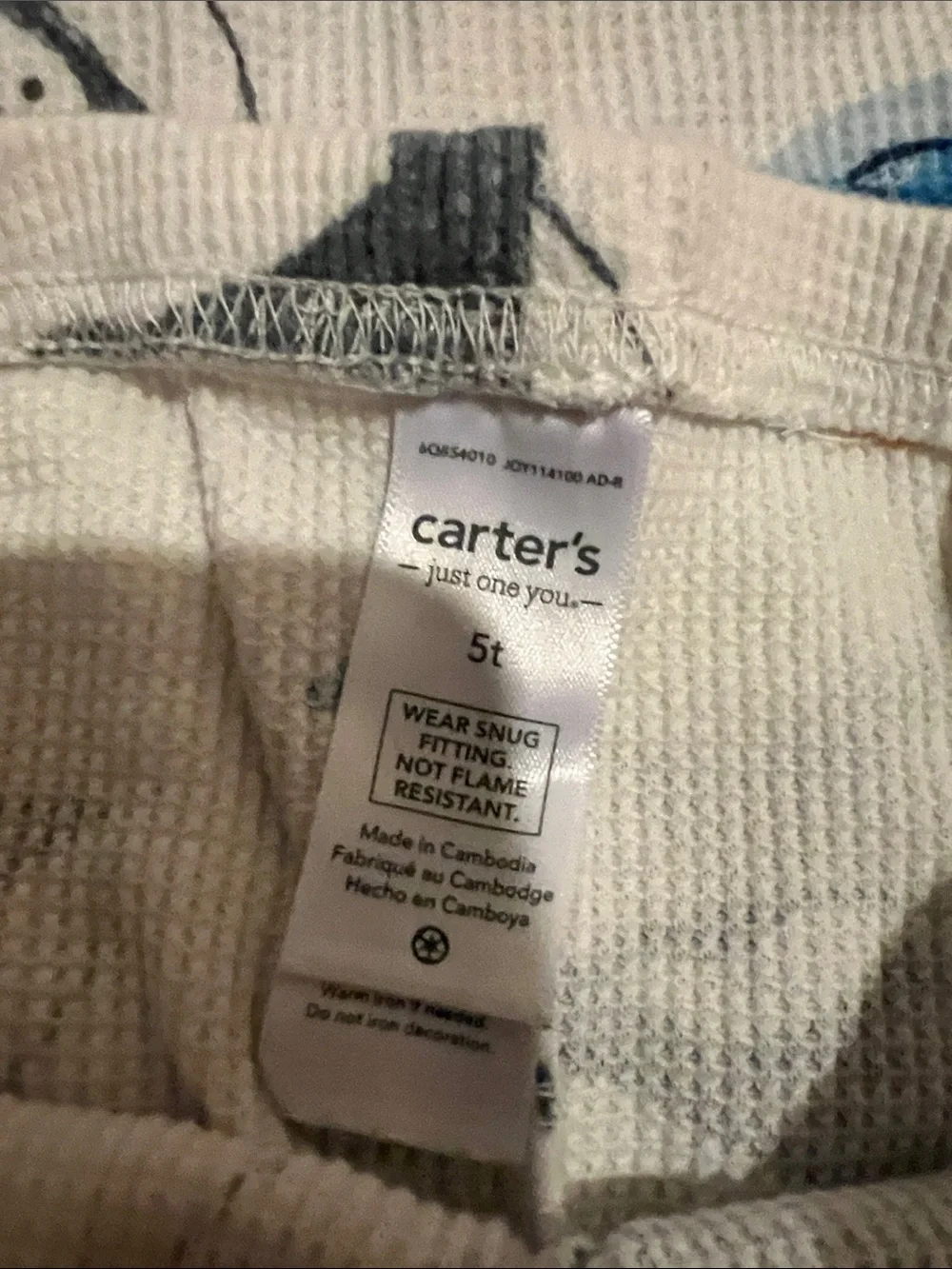 Carters cream ribbed